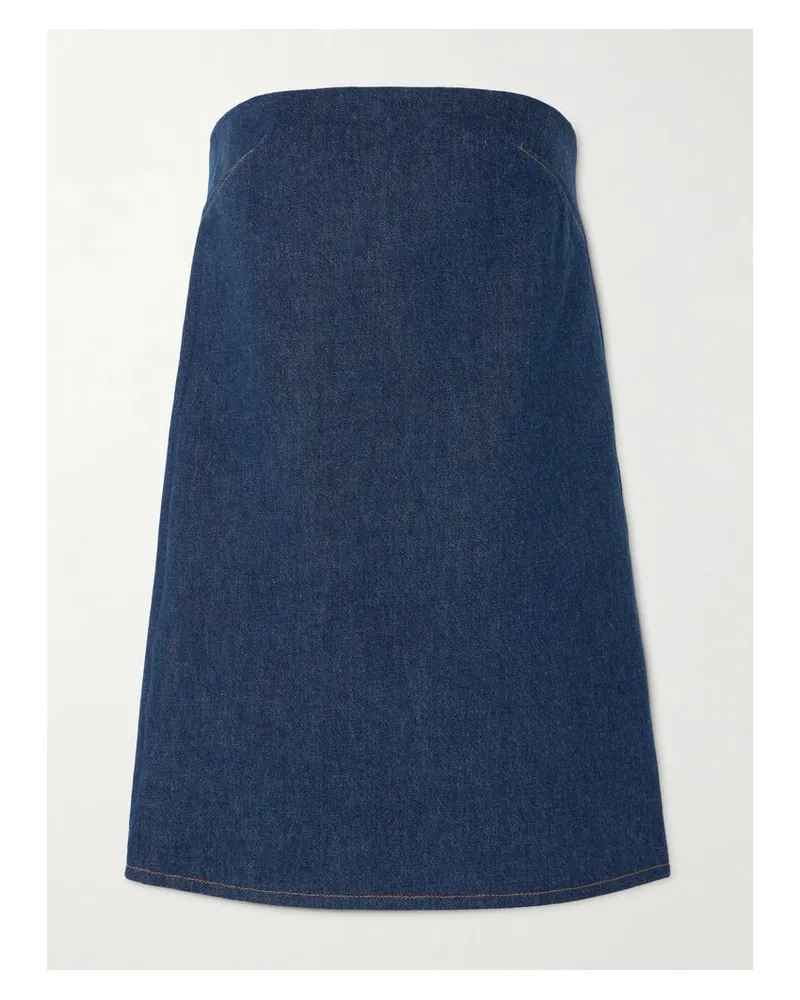 Frame Denim Trägerloses Midi-jeanskleid - Blau Blau