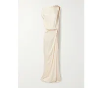 Net Sustain Ardea Maxikleid Aus Seersucker - Wollweiß