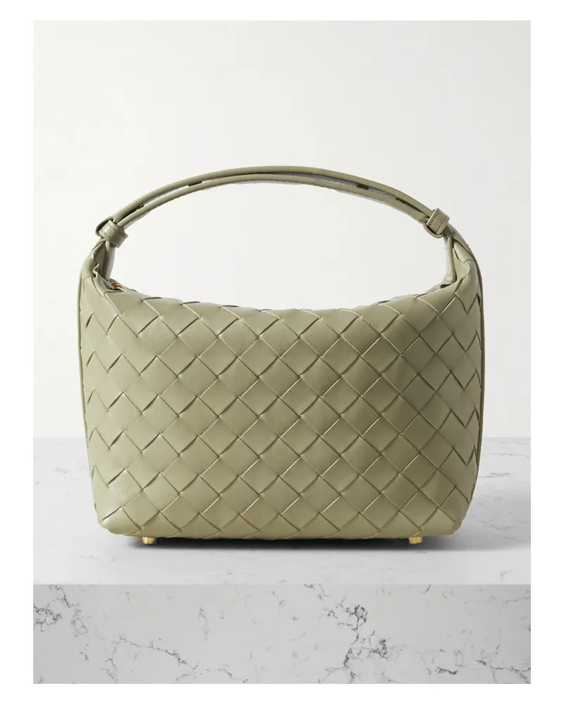 Bottega Veneta Mini Wallace Intrecciato Leather Shoulder Bag - Green Green