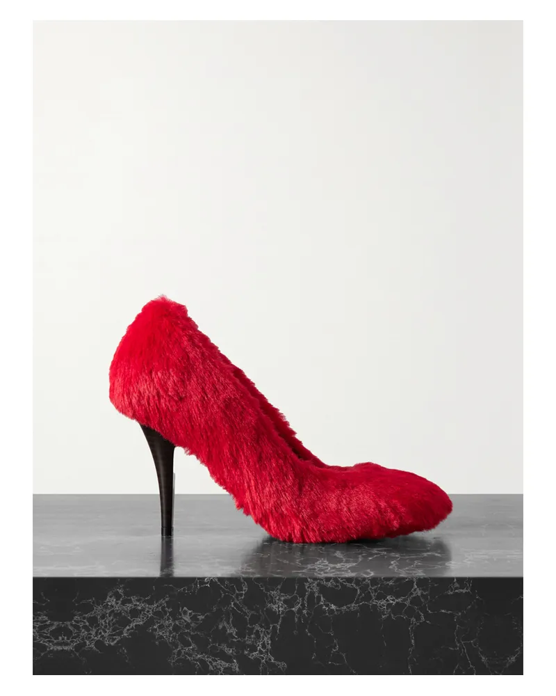 Stella McCartney Pumps Aus Faux Fur - Rot Rot