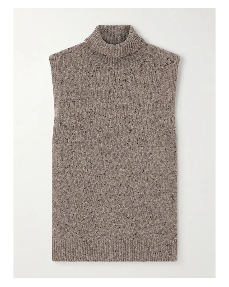 The Row Merilas Ärmelloser Rollkragenpullover Aus Kaschmir - Braun Braun