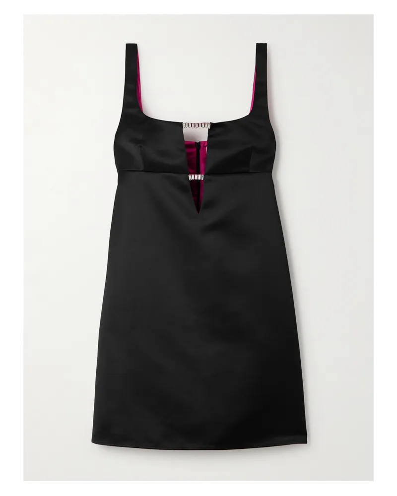 Nina Ricci Minikleid Aus Duchesse-satin Mit Cut-out Und Verzierungen - Schwarz Schwarz