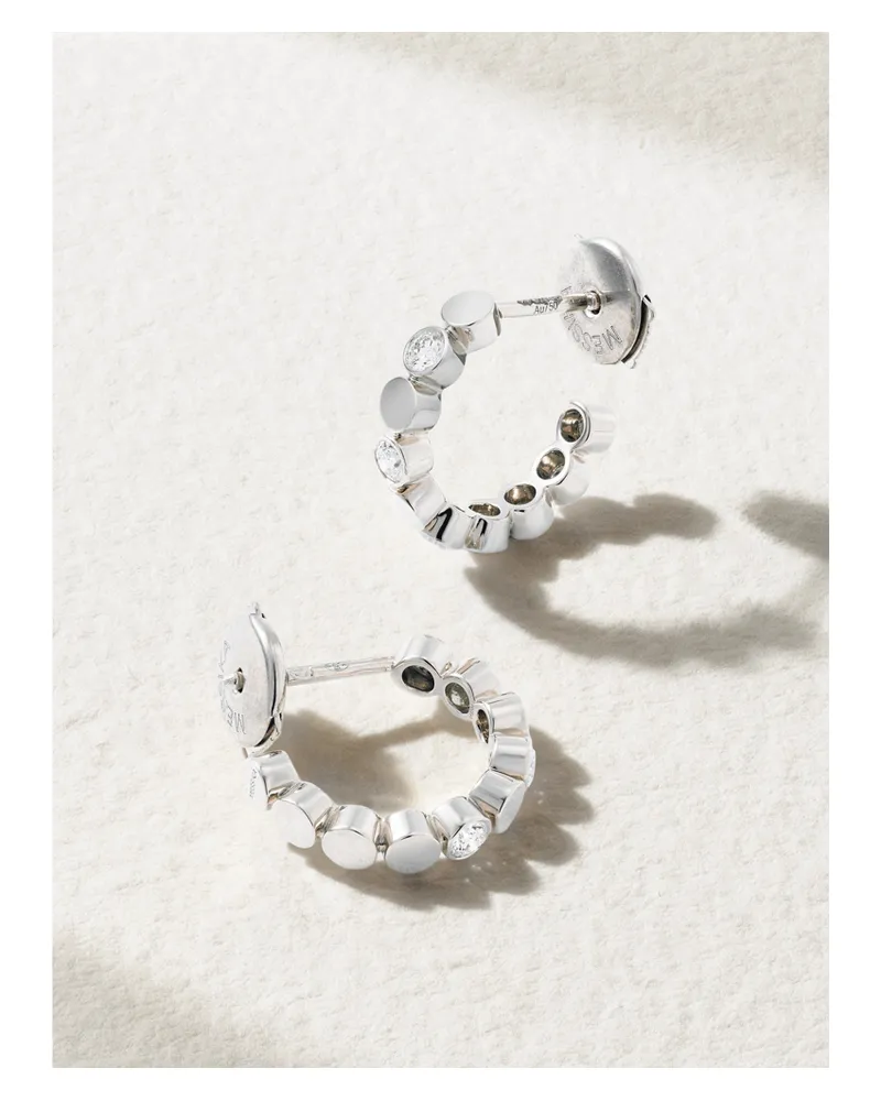Messika D-vibes Mini Creolen Aus 18 Karat Weißgold Mit Diamanten - Silber Silber