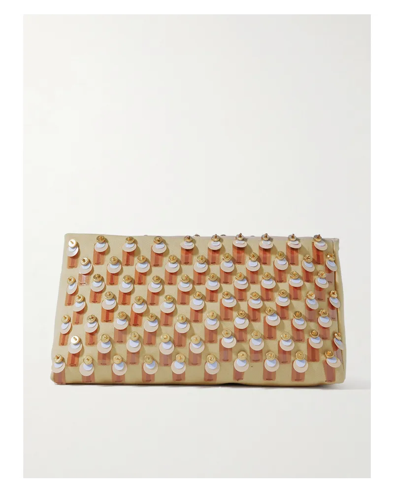 Dries van Noten Clutch aus Baumwoll-gabardine Neutral