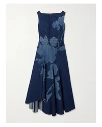 Erdem Asymmetrisches Midi-jeanskleid Blau