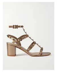 Valentino Garavani Rockstud 60 Sandalen aus Leder Gold