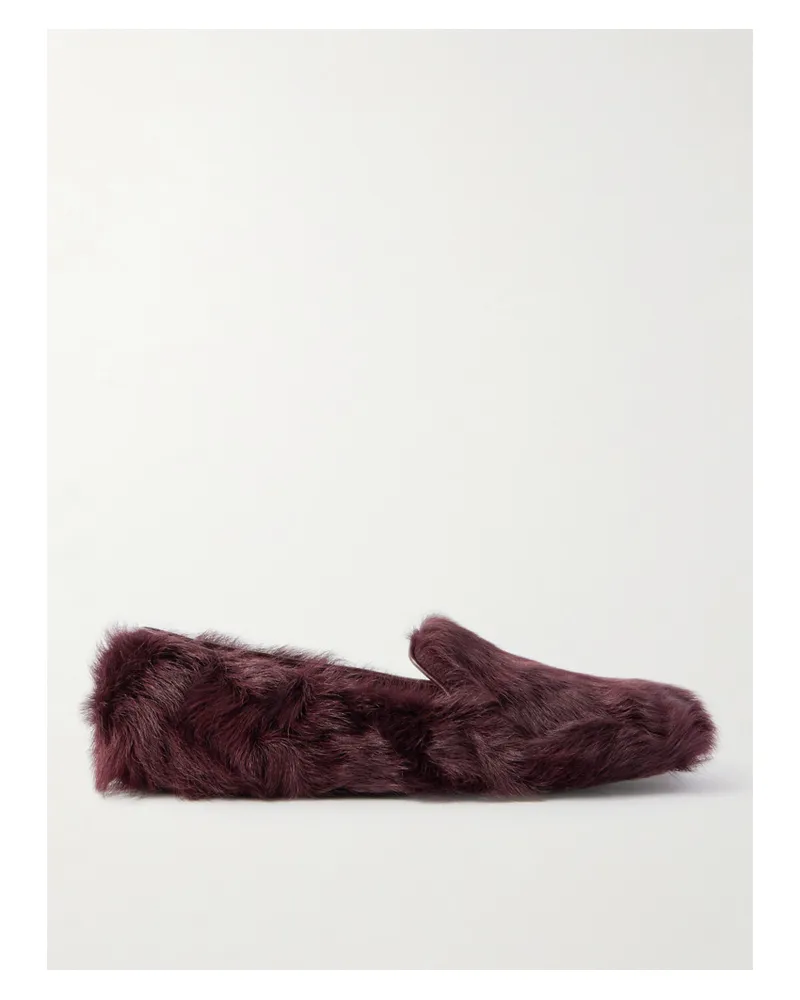 Brunello Cucinelli Loafers Aus Shearling - Burgunder Burgunder