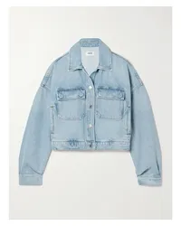 AGOLDE Luka Verkürzte Jeansjacke aus Bio-denim Blau