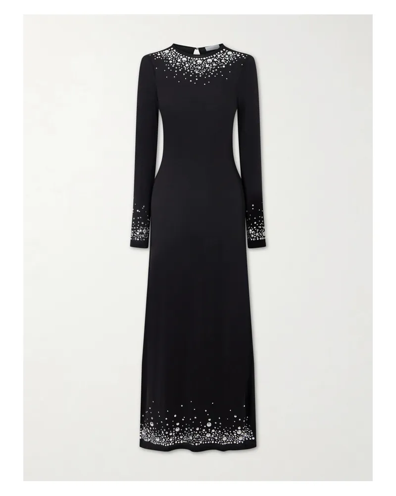 Paco Rabanne Maxikleid Aus Jersey Mit Verzierungen - Schwarz Schwarz