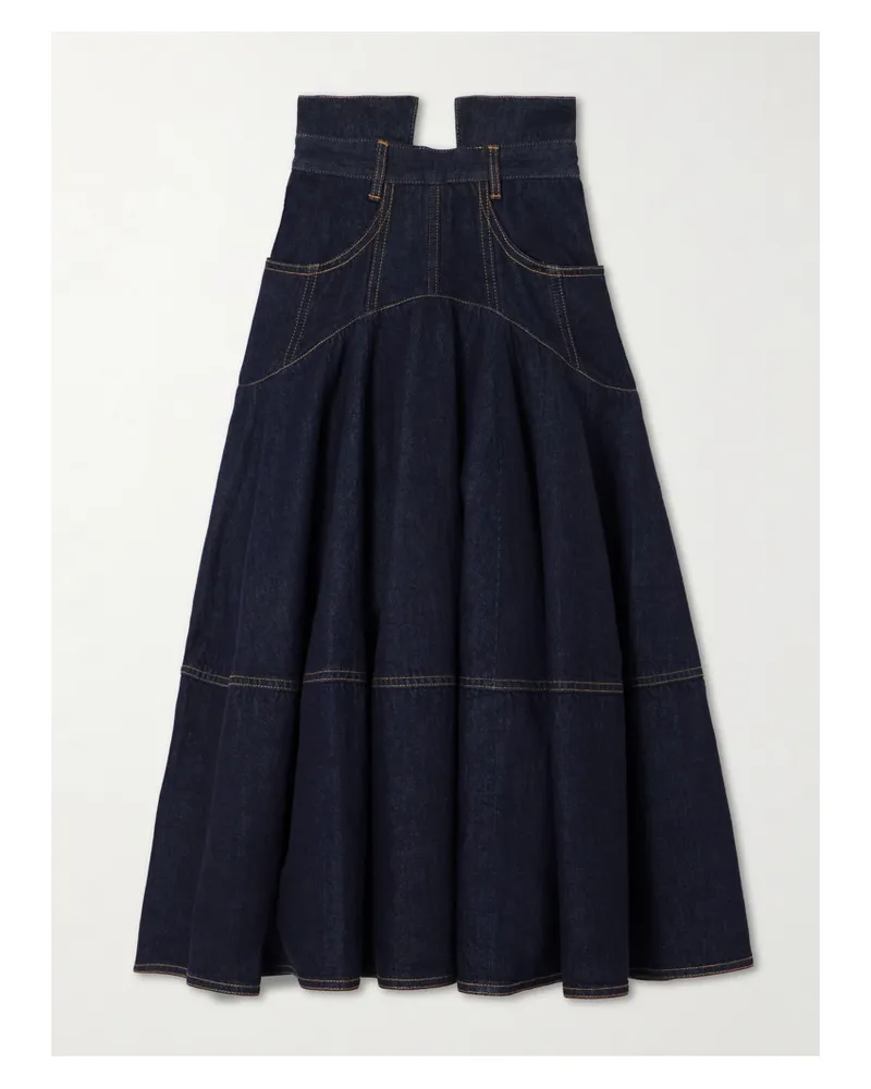 Zimmermann Hypnotic Midi-jeansrock - Blau Blau
