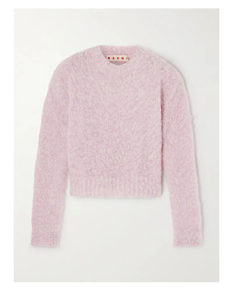 Marni Pullover Aus Einer Gebürsteten Alpakawollmischung - Pink Pink