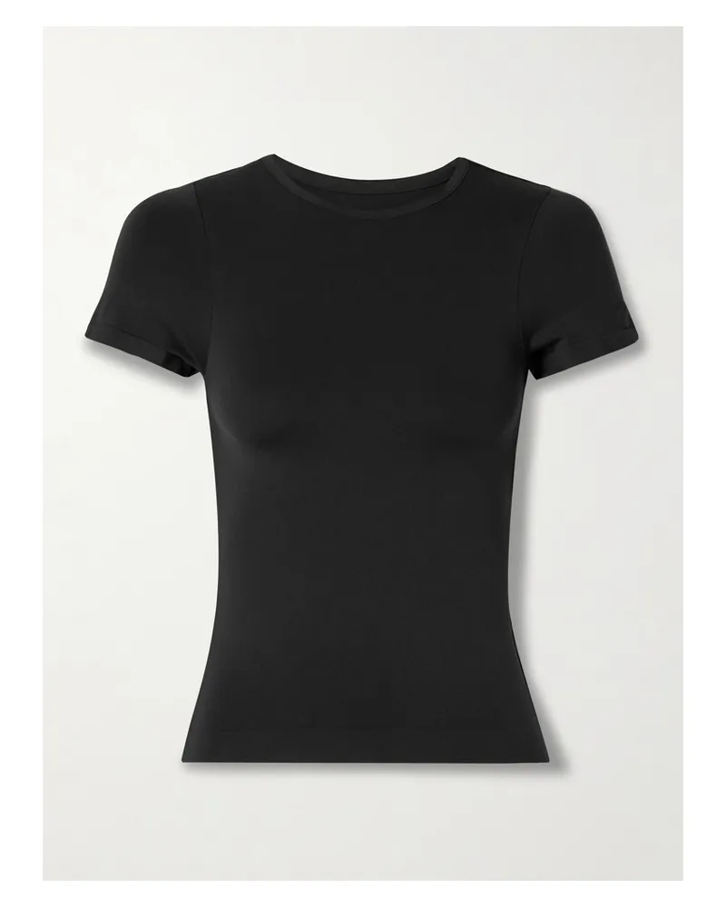 SKIMS Soft Smoothing Seamless T-shirt – Eclipse - Schwarz Schwarz