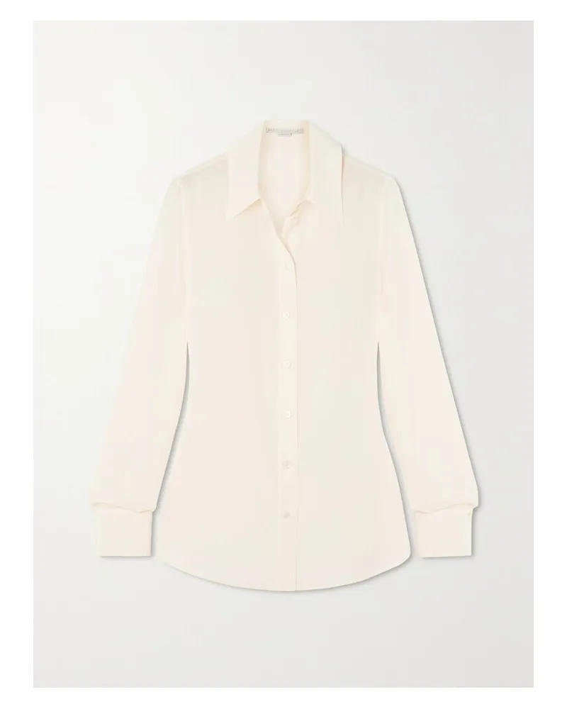 Stella McCartney Hemd Aus Crêpe De Chine Aus Seide - Neutral Neutral