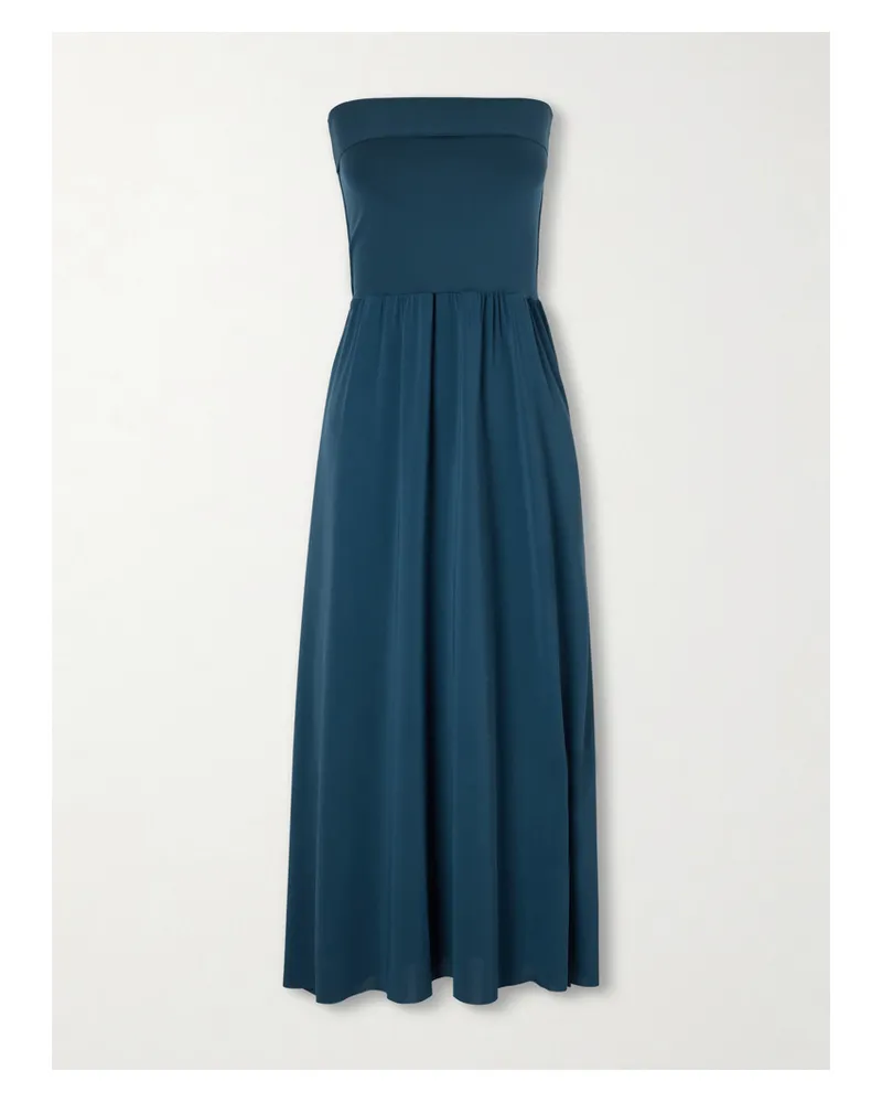 Eres Oda Strapless Stretch-jersey Maxi Dress - Blue Blue