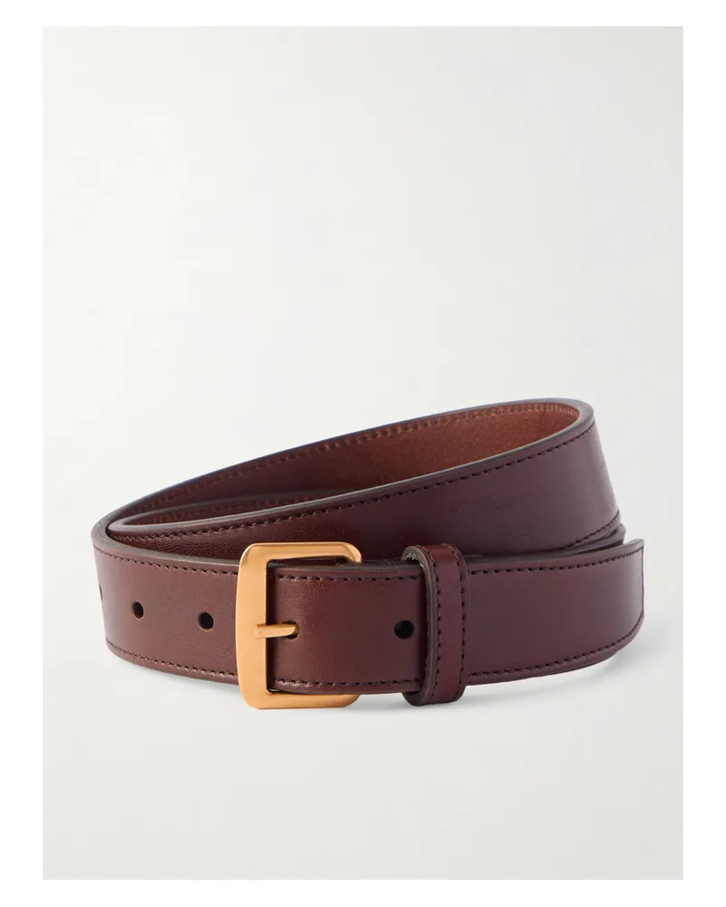 Saint Laurent Gürtel Aus Leder - Braun Braun