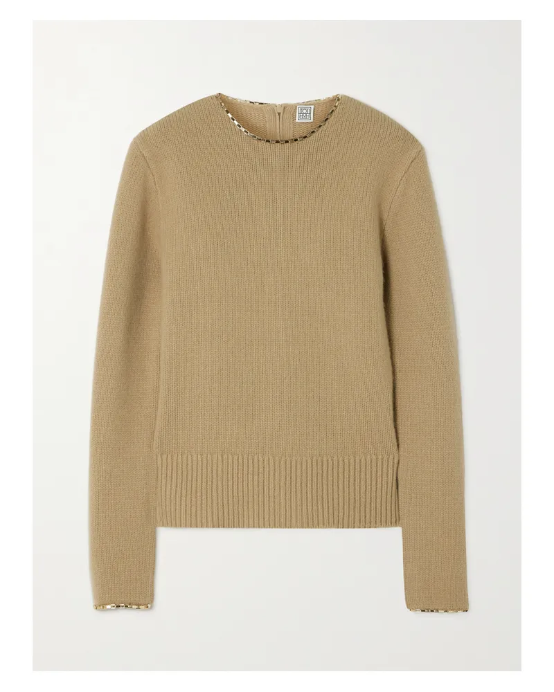 Totême Pullover Aus Einer Woll-kaschmirmischung Mit Ketten - Neutral Neutral