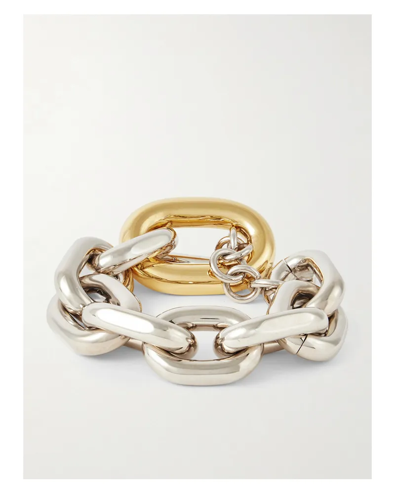 Paco Rabanne Silber- Und Goldfarbenes Armband - Mehrfarbig Mehrfarbig