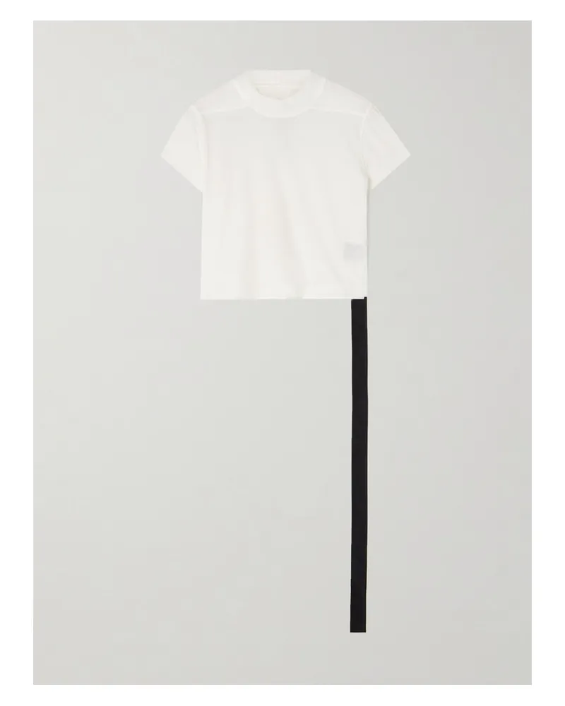 Rick Owens Verkürztes T-shirt Aus Biobaumwoll-jersey - Weiß Weiß