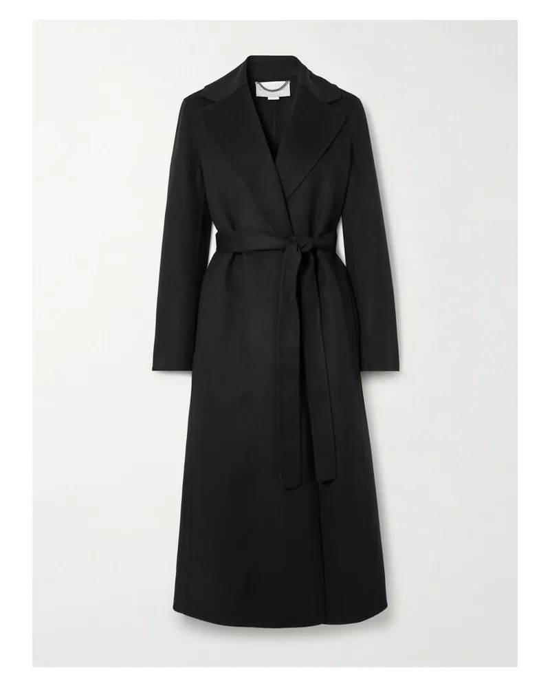 Stella McCartney Mantel Aus Wolle Mit Bindegürtel - Schwarz Schwarz