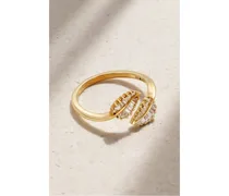 Small Palm Leaf Ring aus 18 Karat