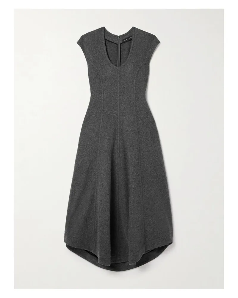 Proenza Schouler Delilah Midikleid Aus Filz - Grau Grau