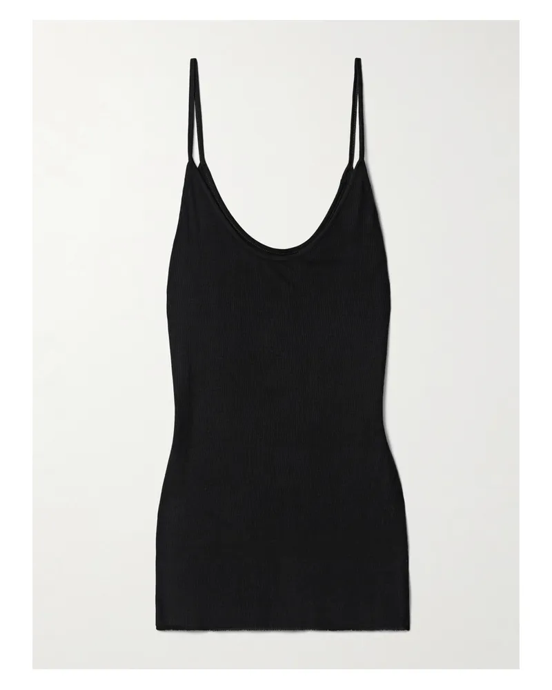 KHAITE Selee Tanktop Aus Rippstrick - Schwarz Schwarz