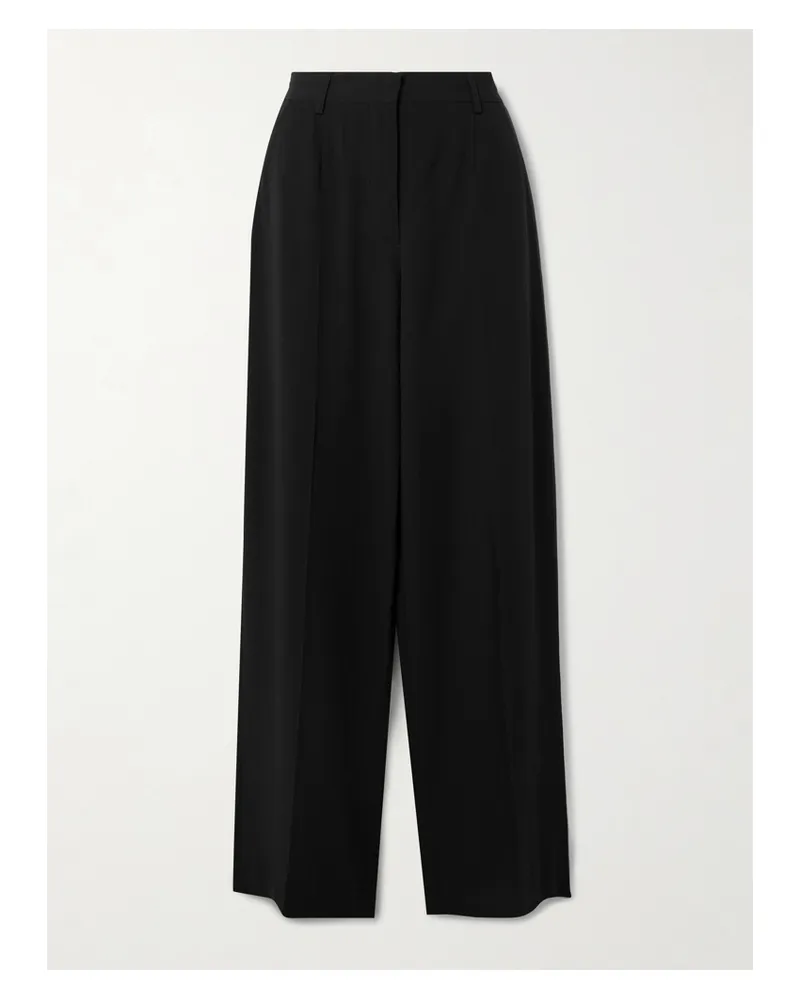 Totême Hose Mit Weitem Bein Aus Webstoff - Schwarz Schwarz