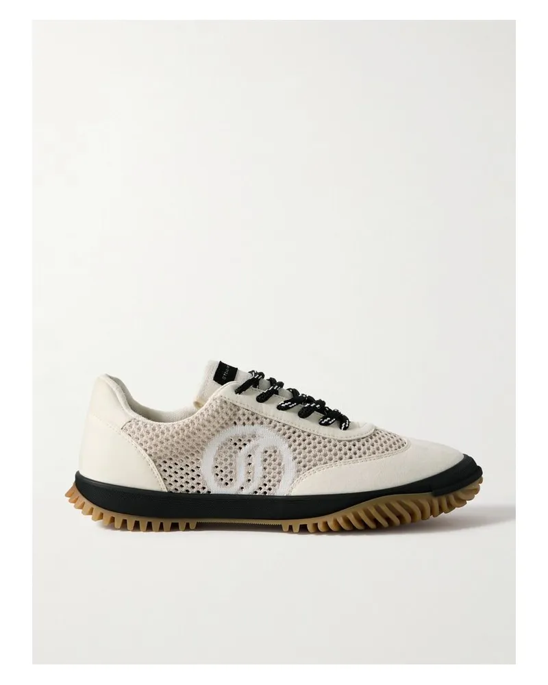 Stella McCartney S-wave Sport Sneakers Aus Recyceltem Mesh Und Velourslederimitat - Ecru Ecru