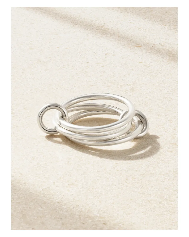 Spinelli Kilcollin Solarium Set Of Three Sterling Silver Rings Silver