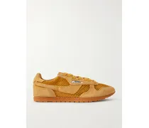 Windspin Knit And Suede Sneakers - Brown
