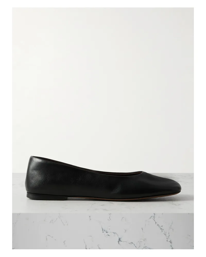 The Row Mary-jane-ballerinas Aus Leder - Schwarz Schwarz