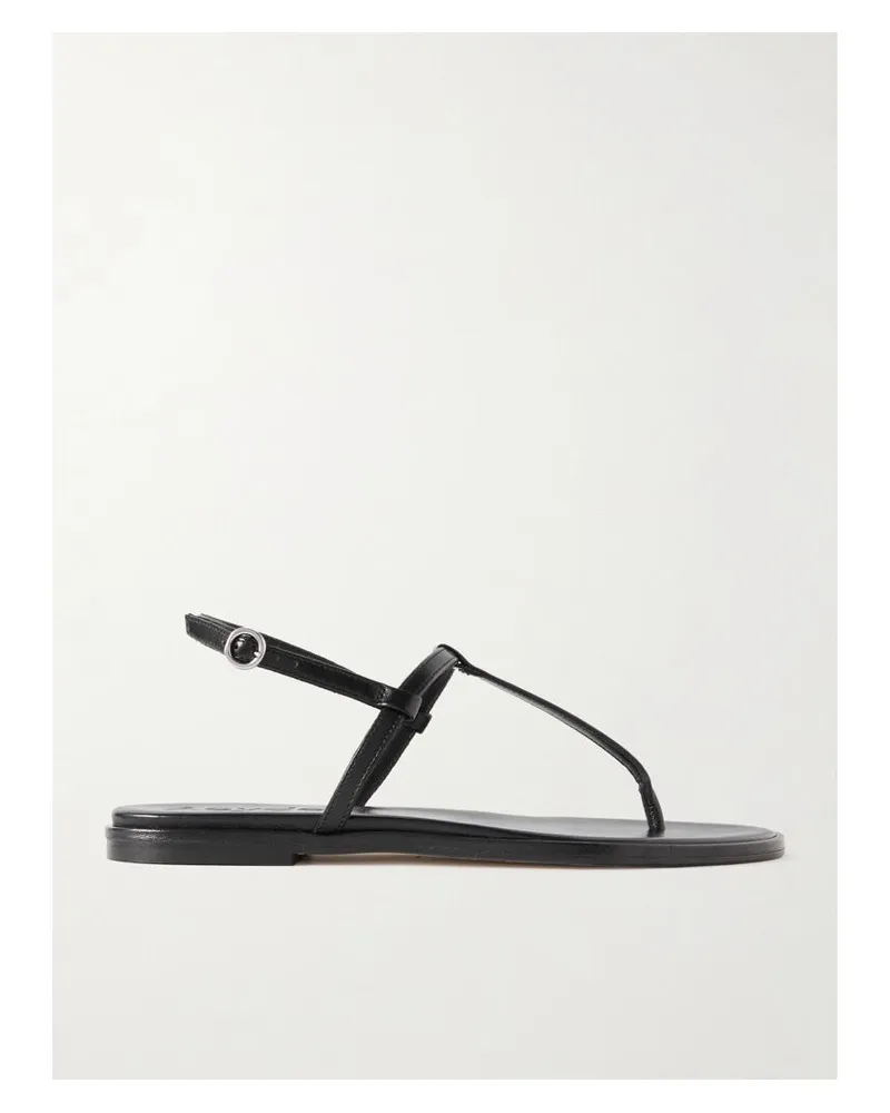 aeyde Nala Zehensandalen Aus Leder - Schwarz Schwarz