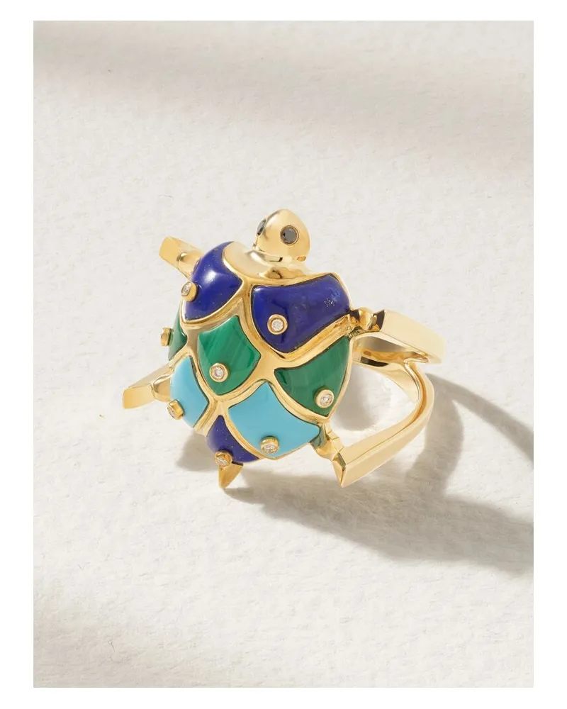 Yvonne Léon Bague Tortue Ring Aus 9 Karat Gold Mit Mehreren Steinen Gold