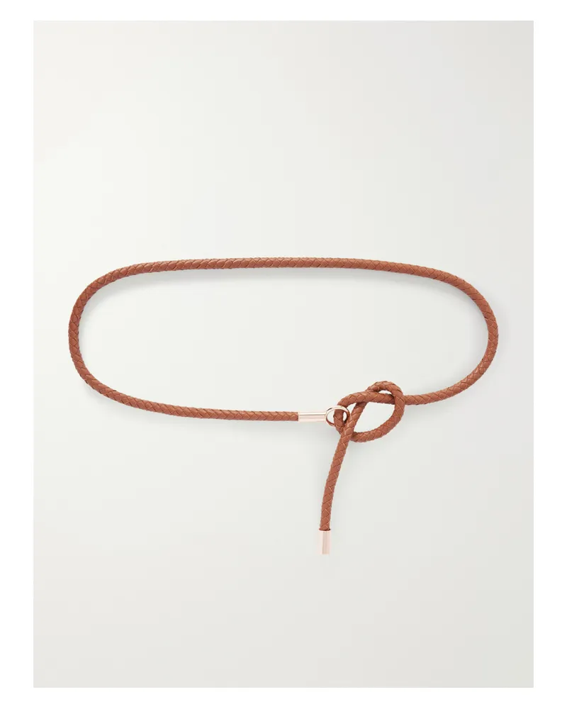 Gabriela Hearst Rope Woven Leather Belt - Brown Brown