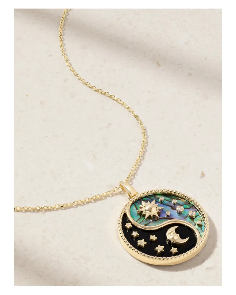 L’Atelier Nawbar Moonlight Harmony Kette Aus 18 Karat Gold Mit Mehreren Steinen Gold