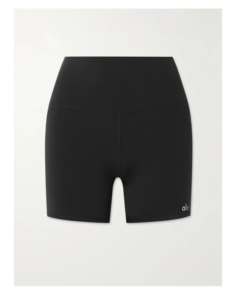 alo Airbrush 12,7 Cm Radlershorts Aus Stretch-material - Schwarz Schwarz