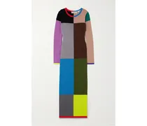 Lyndsey Midikleid aus Wolle in Colour-block-optik