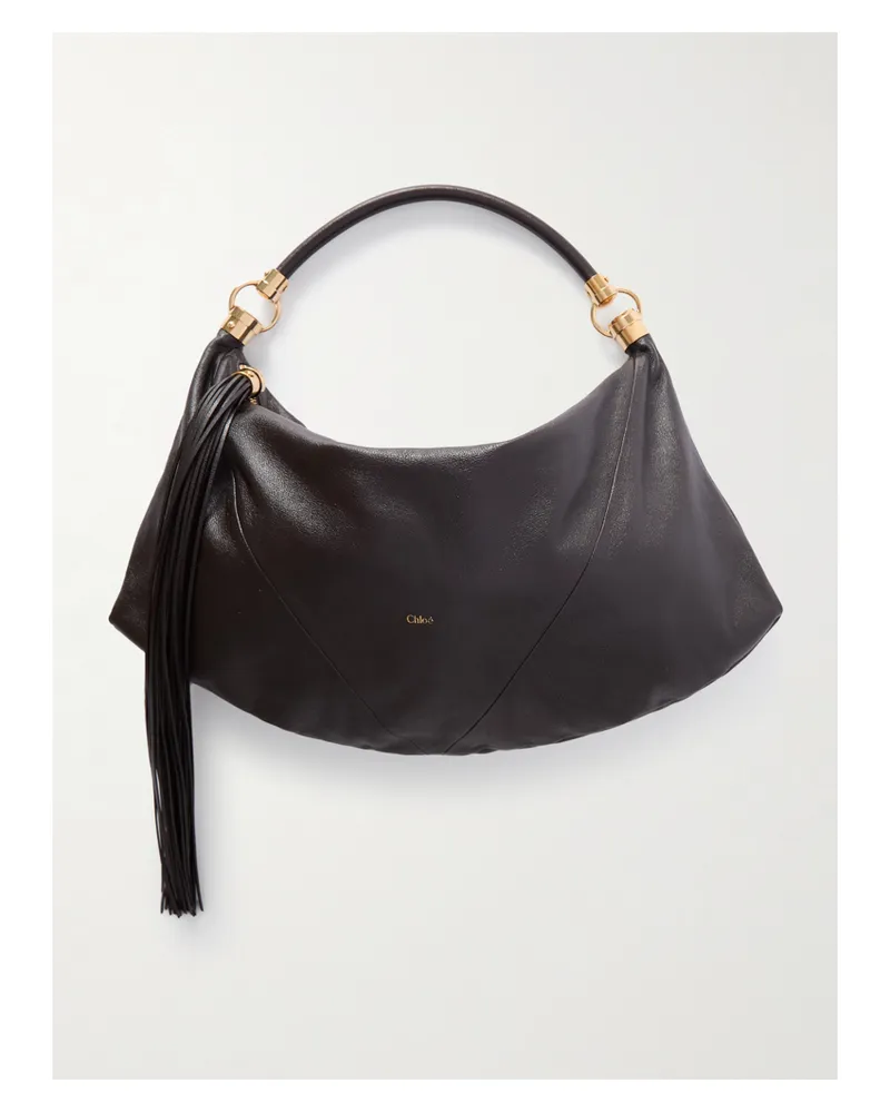Chloé Schultertasche Aus Leder Mit Troddel - Braun Braun