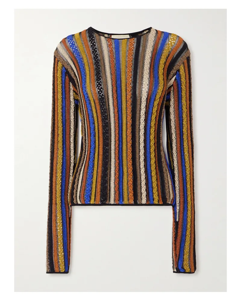 Ulla Johnson Ardith Pullover Aus Strukturiertem Strick Mit Streifen - Mehrfarbig Mehrfarbig