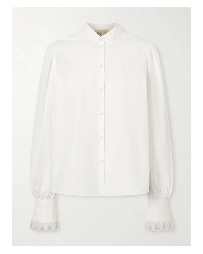 Valentino Garavani Cotton-poplin Shirt - White White