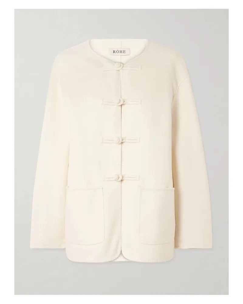 Róhe Jacke Aus Wolle Mit Stickereien - Wollweiß Wollweiß