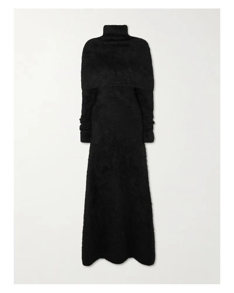 Totême Maxikleid Aus Einer Alpakawollmischung Mit Rollkragen - Schwarz Schwarz