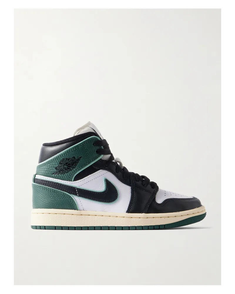 Nike Air Jordan 1 Mid Se Sneakers aus Glattleder und Leder Grün