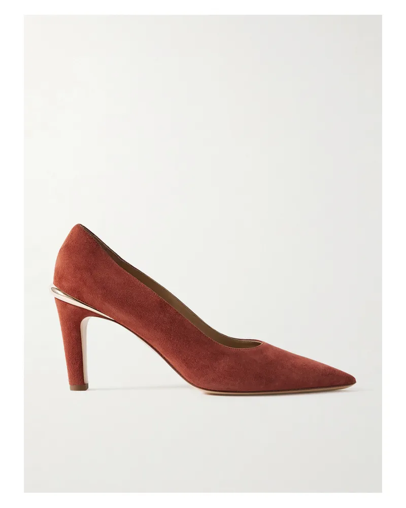 Gabriela Hearst Edwina Pumps Aus Veloursleder - Orange Orange