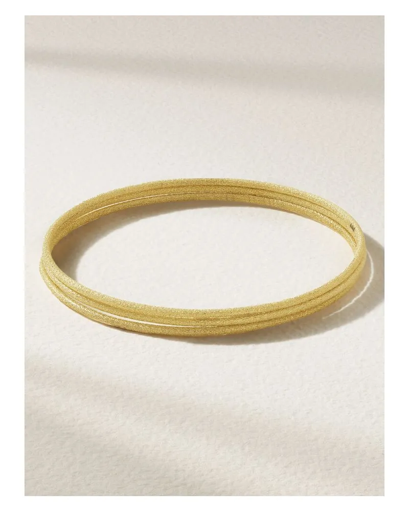 Carolina Bucci Set Aus Drei Armreifen Aus 18 Karat Gold Gold