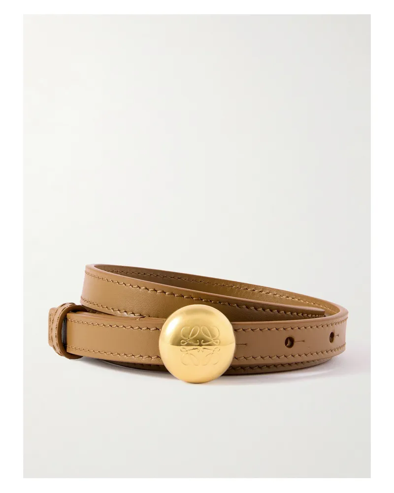 Loewe Pebble Leather Belt - Neutrals Neutrals