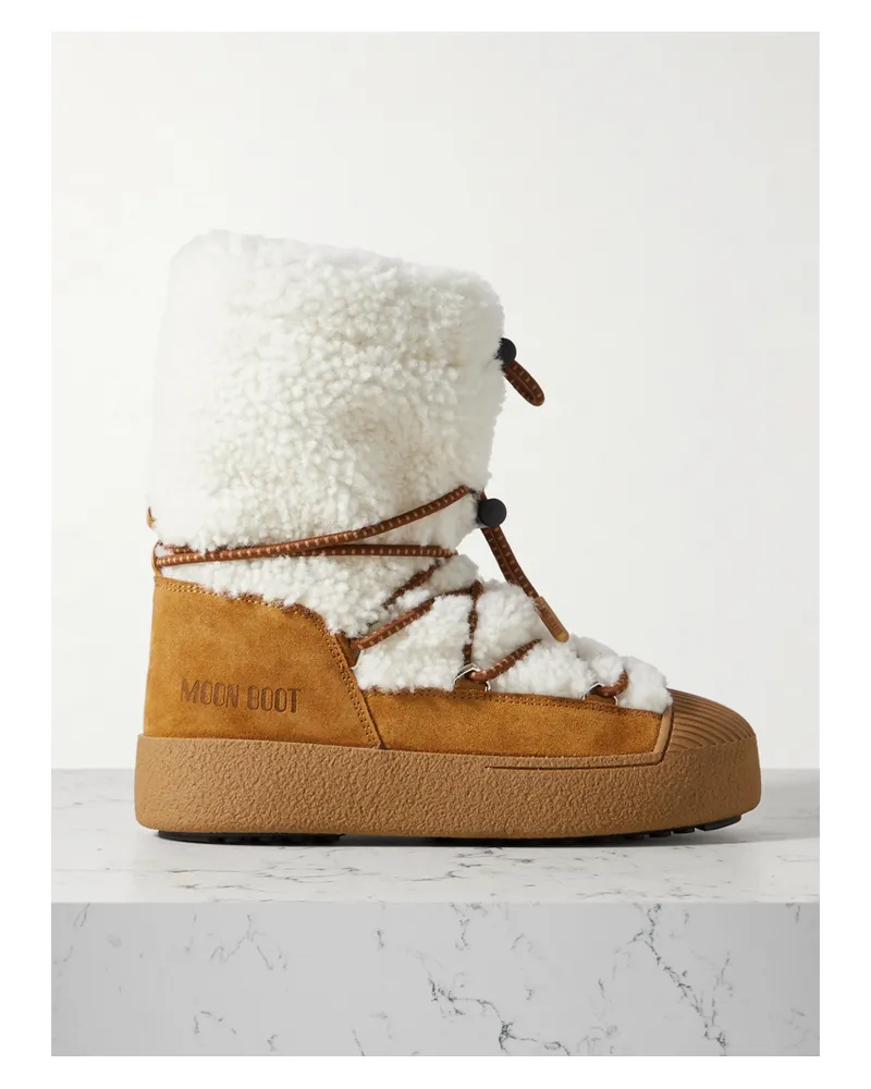 Moon Boot Ltrack Schneestiefel Aus Shearling - Braun Braun
