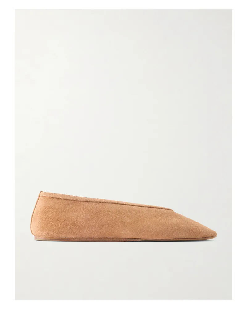 Le Monde Béryl Luna Suede Ballet Flats - Neutrals Neutrals