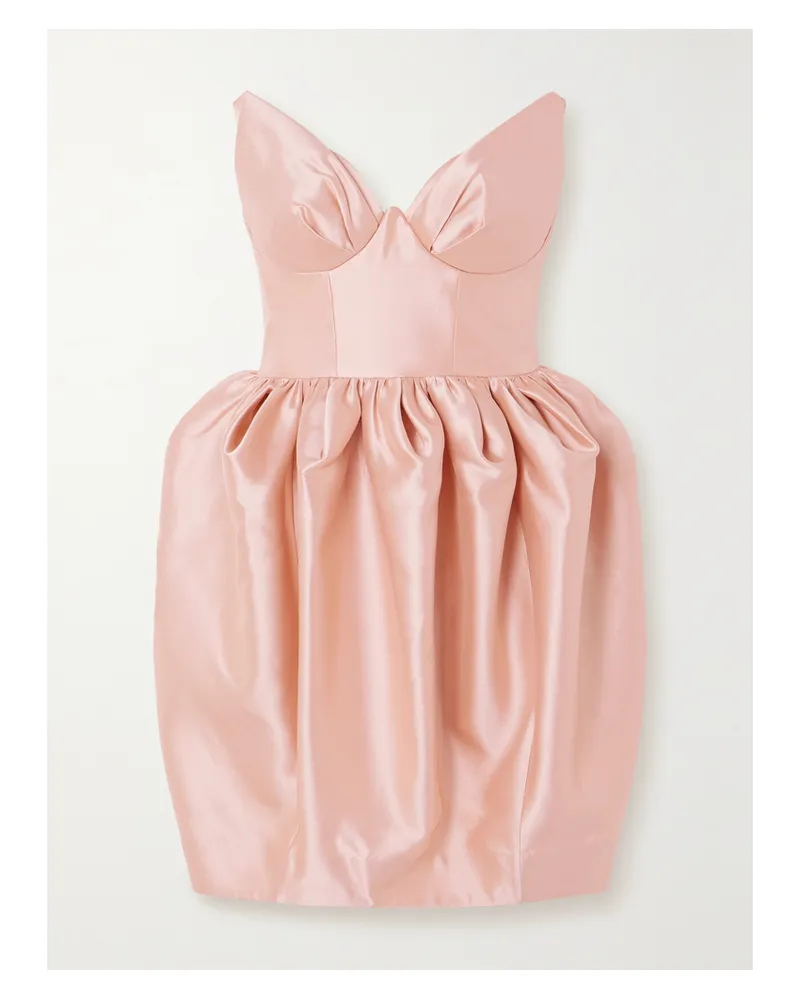 Zimmermann Matchmaker Minikleid Aus Einer Seiden-wollmischung Mit Raffungen - Pink Pink