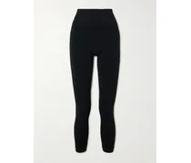 Ribbed Thermal Modal-blend Leggings - Black